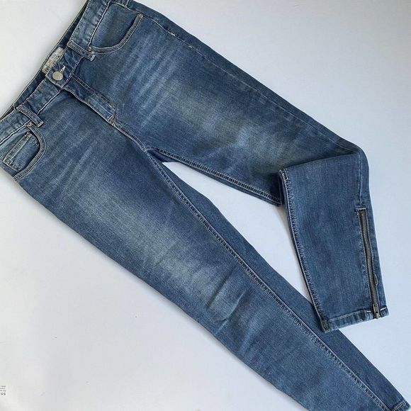 Free People Denim - Free People Skinny Ankle Zip Jeans Mid Rise Medium Wash Women's Size 27